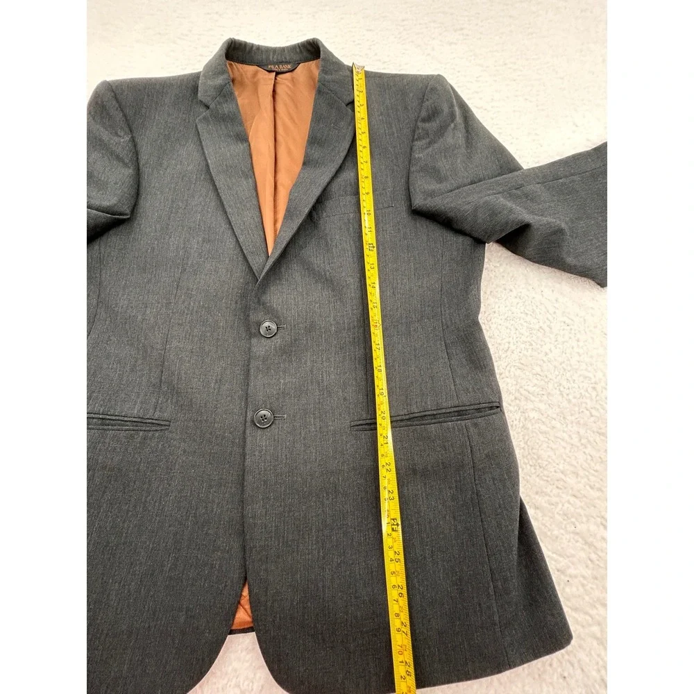 Jos A Bank Joseph Slim Fit Blazer Mens 38S Charcoal Gray 100% Wool Sport Coat